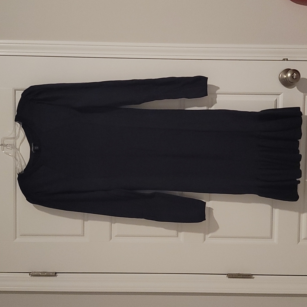 Express Ribbed Ruffle Hem Sweater Dress